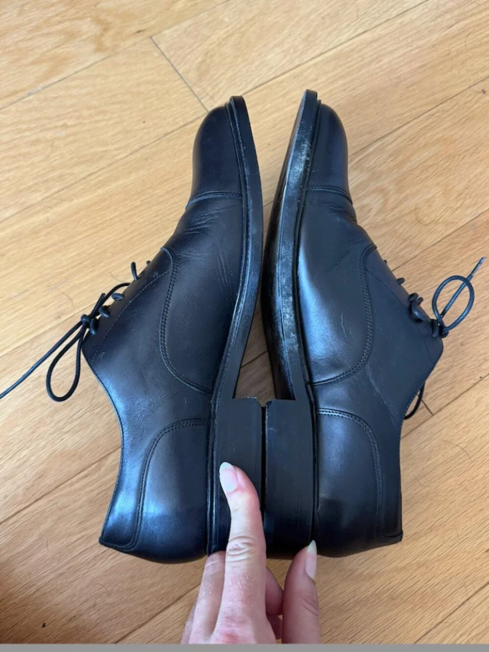 Ankari & Floruss Black Leather Shoes in Size 43
